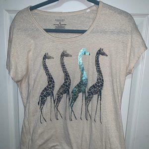 Giraffe print Tshirt